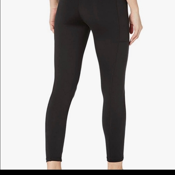 🔥 NWT Danskin Black Salt Double Brushed 7/8 Full Length Leggings with side pock - Picture 2 of 5